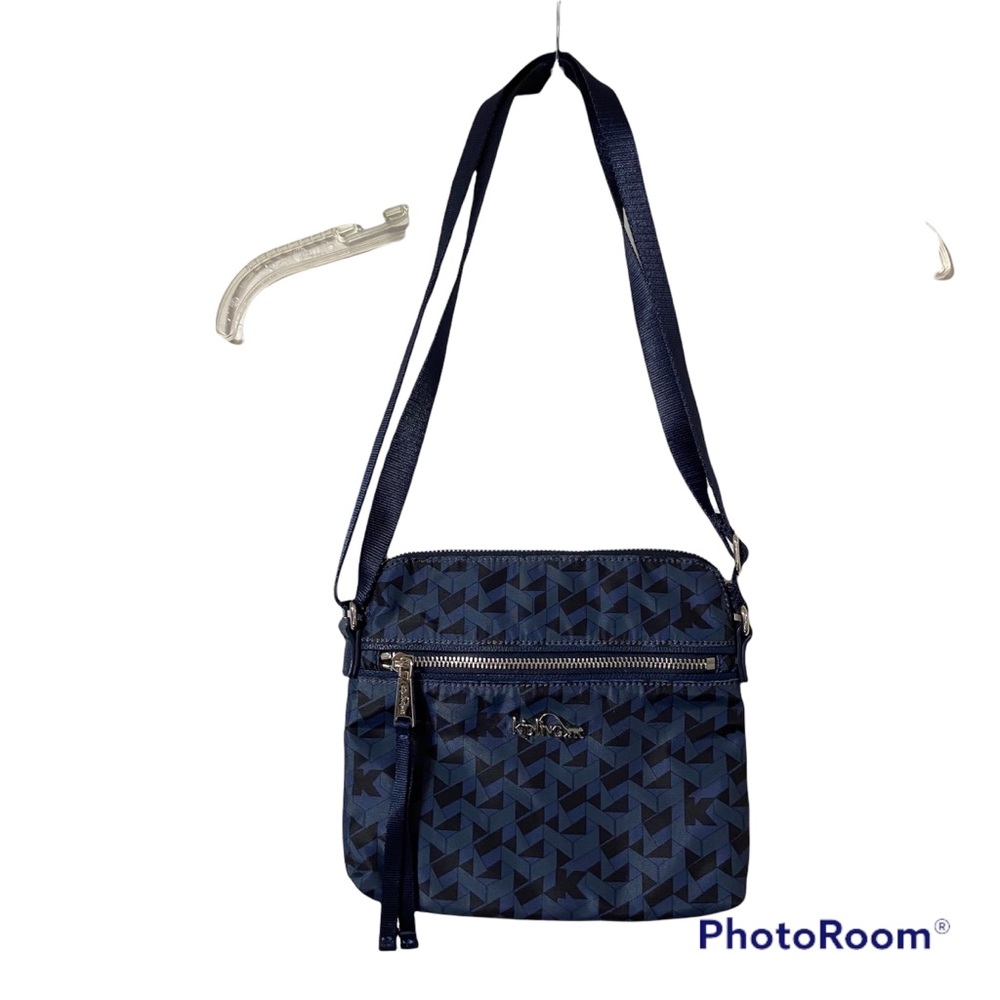 Kipling blue and black crossbody bag purse